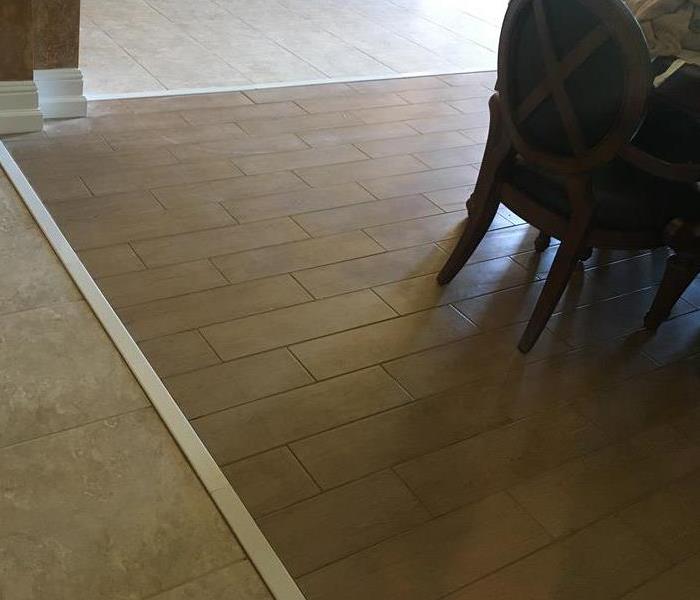 Reconstructed flooring by SERVPRO