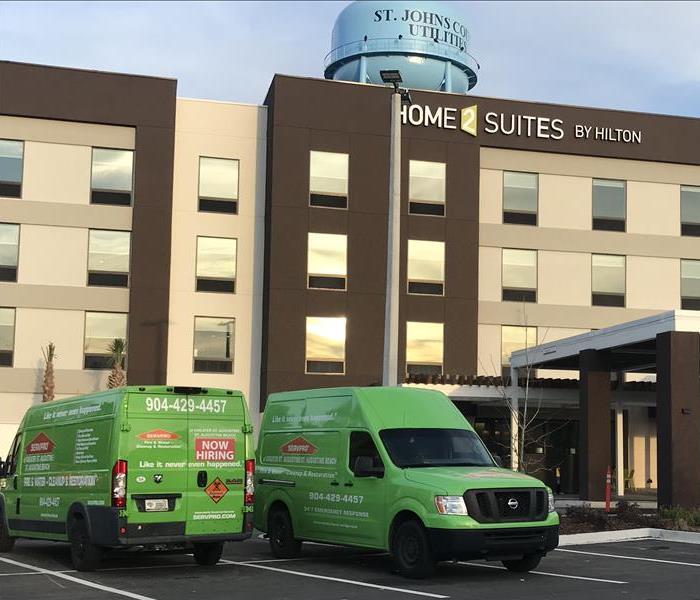 SERVPRO vehicles at HOME 2 SUITES By Hilton