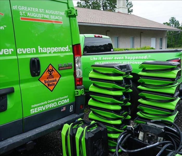 SERVPRO of Greater St. Augustine/St. Augustine Beach responding to a commercial water damage in St. Augustine