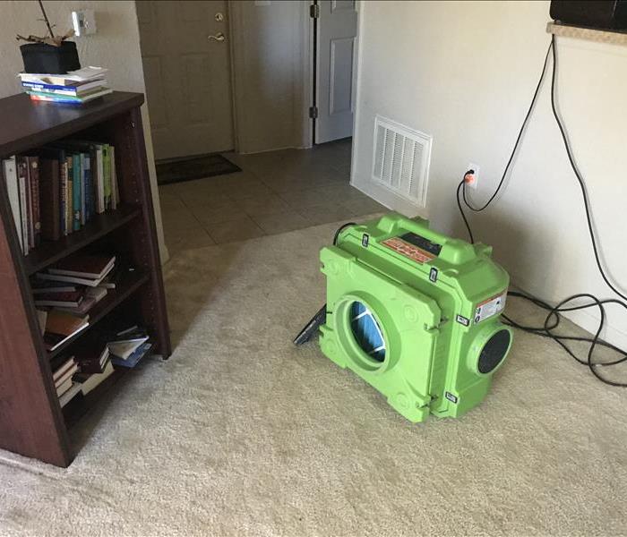 SERVPRO equipment drying a residential property