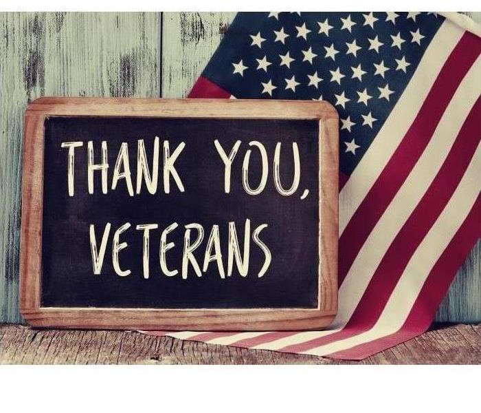 SERVPRO honors Veterans; American flag image 